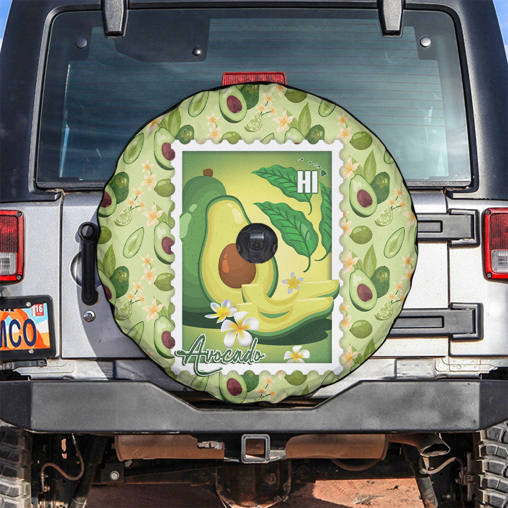 Aloha Hawaii Avocado Spare Tire Cover Hawaiian Fruit Stylized Stamp LT14 Green - Polynesian Pride