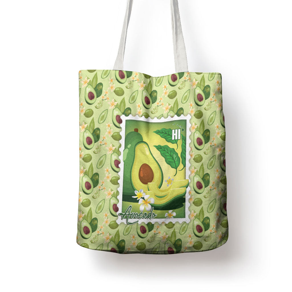 Aloha Hawaii Avocado Tote Bag Hawaiian Fruit Stylized Stamp LT14 - Polynesian Pride