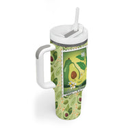 Aloha Hawaii Avocado Tumbler With Handle Hawaiian Fruit Stylized Stamp LT14 - Polynesian Pride