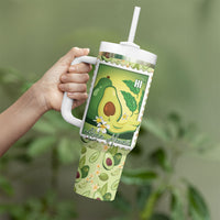 Aloha Hawaii Avocado Tumbler With Handle Hawaiian Fruit Stylized Stamp LT14 - Polynesian Pride