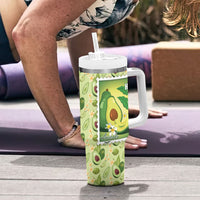 Aloha Hawaii Avocado Tumbler With Handle Hawaiian Fruit Stylized Stamp LT14 - Polynesian Pride