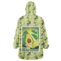Aloha Hawaii Avocado Wearable Blanket Hoodie Hawaiian Fruit Stylized Stamp LT14 - Polynesian Pride