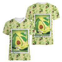 Aloha Hawaii Avocado Women V-Neck T-Shirt Hawaiian Fruit Stylized Stamp LT14 - Polynesian Pride