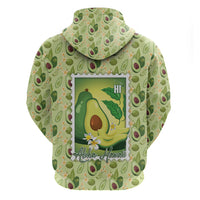 Aloha Hawaii Avocado Zip Hoodie Hawaiian Fruit Stylized Stamp LT14 - Polynesian Pride