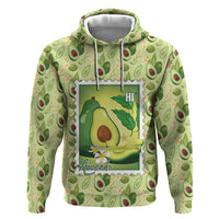 Aloha Hawaii Avocado Zip Hoodie Hawaiian Fruit Stylized Stamp LT14 Pullover Hoodie Green - Polynesian Pride