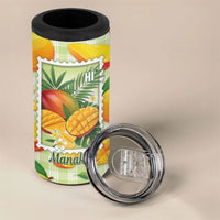 Aloha Hawaii Manako Palaka Motifs 4 in 1 Can Cooler Tumbler Hawaiian Mango Stylized Stamp LT14 - Polynesian Pride