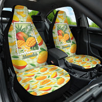 Aloha Hawaii Manako Palaka Motifs Car Seat Cover Hawaiian Mango Stylized Stamp LT14 One Size Yellow - Polynesian Pride