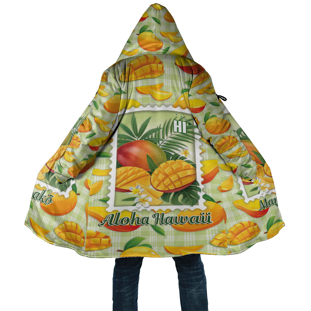 Aloha Hawaii Manako Palaka Motifs Cloak Hawaiian Mango Stylized Stamp LT14 Unisex Yellow - Polynesian Pride