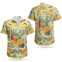 Aloha Hawaii Manako Palaka Motifs Couples Matching Summer Maxi Dress and Hawaiian Shirt Hawaiian Mango Stylized Stamp LT14 - Polynesian Pride