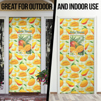 Aloha Hawaii Manako Palaka Motifs Door Cover Hawaiian Mango Stylized Stamp LT14 - Polynesian Pride