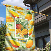 Aloha Hawaii Manako Palaka Motifs Garden Flag Hawaiian Mango Stylized Stamp LT14 - Polynesian Pride