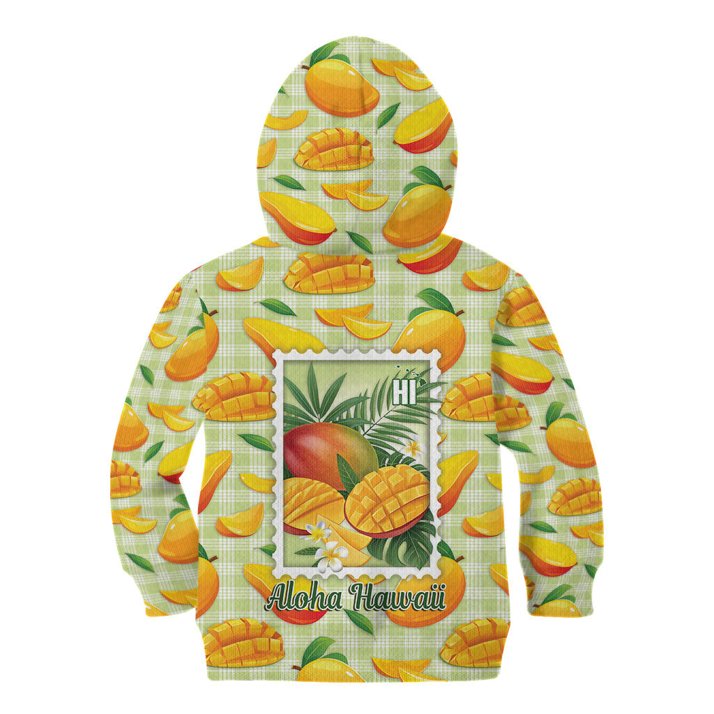 Aloha Hawaii Manako Palaka Motifs Kid Hoodie Hawaiian Mango Stylized Stamp LT14 - Polynesian Pride