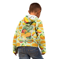 Aloha Hawaii Manako Palaka Motifs Kid Hoodie Hawaiian Mango Stylized Stamp LT14 - Polynesian Pride
