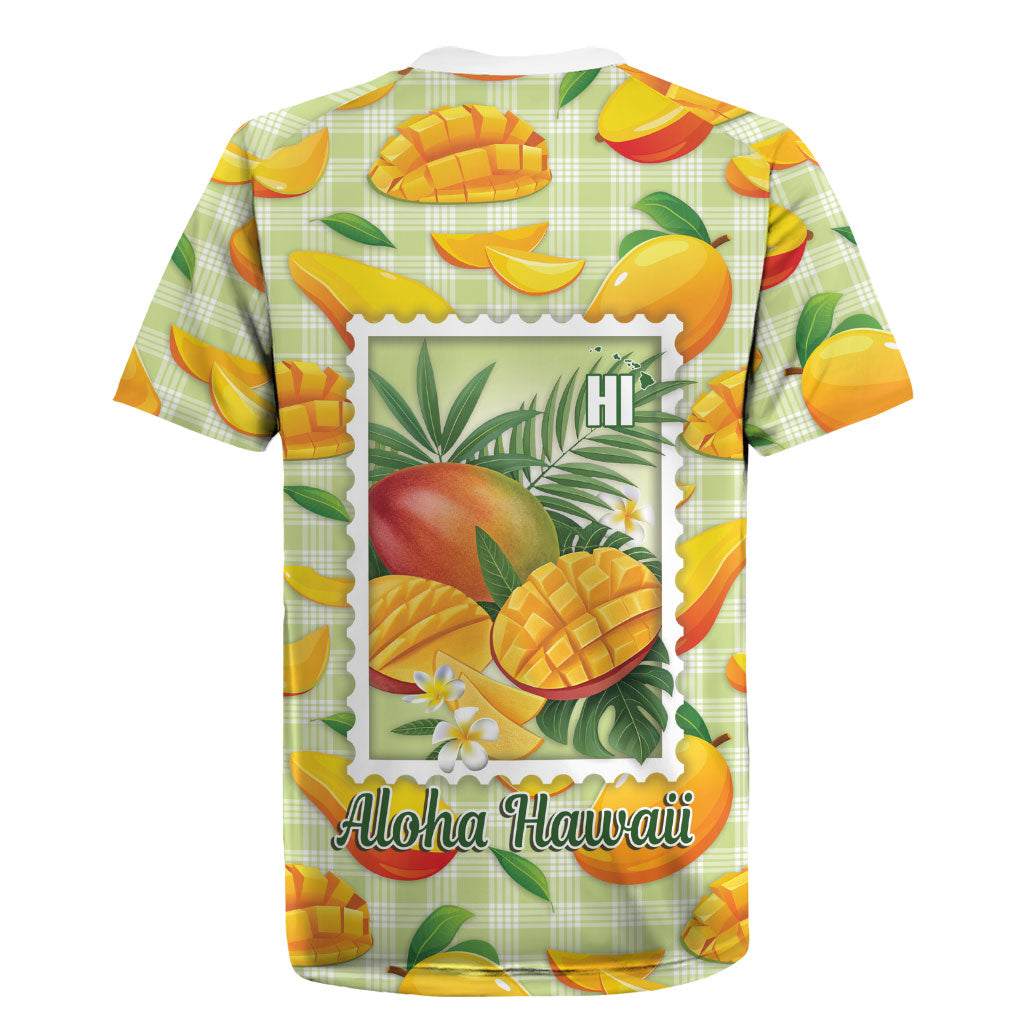 Aloha Hawaii Manako Palaka Motifs Rugby Jersey Hawaiian Mango Stylized Stamp LT14 - Polynesian Pride