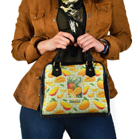 Aloha Hawaii Manako Palaka Motifs Shoulder Handbag Hawaiian Mango Stylized Stamp LT14 - Polynesian Pride