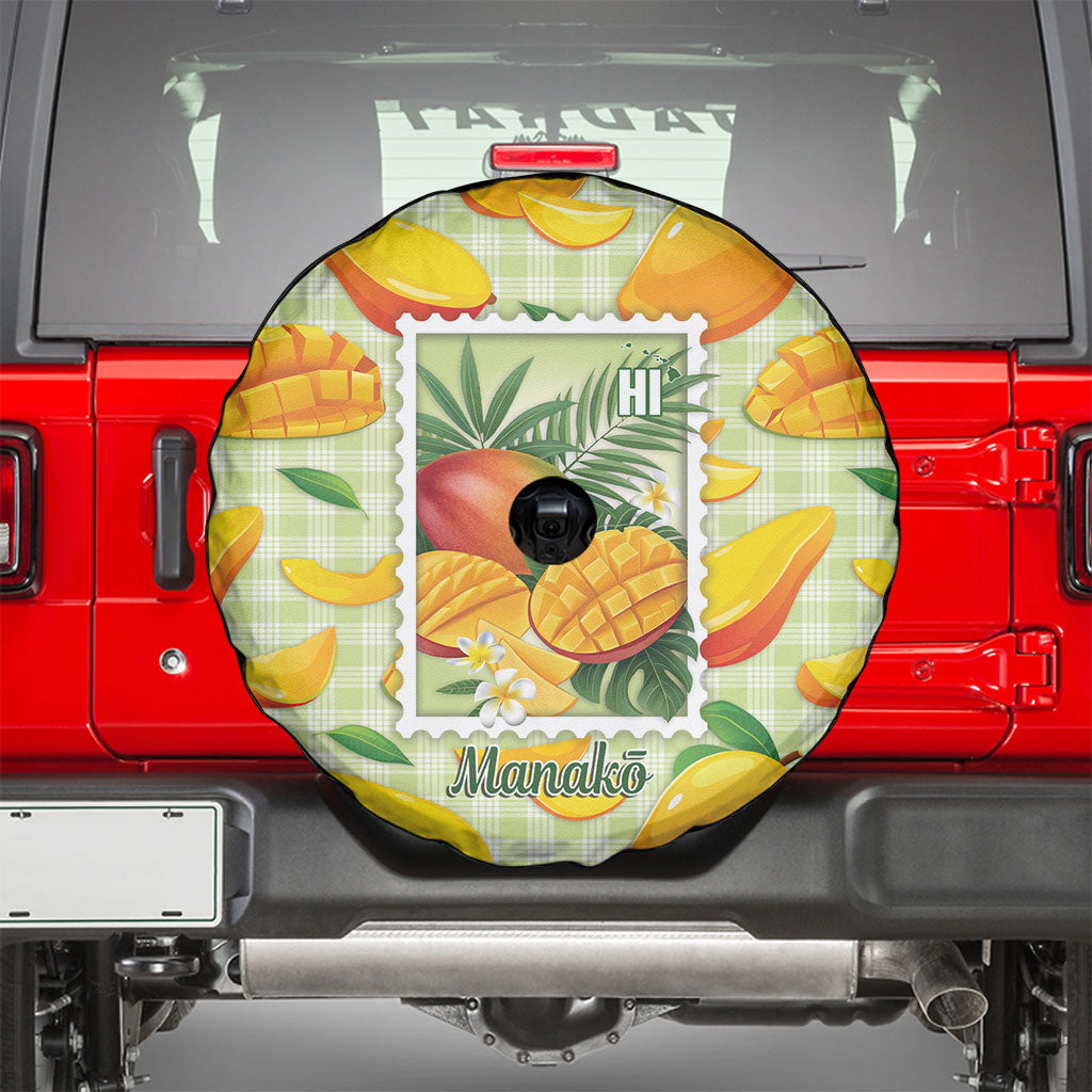 Aloha Hawaii Manako Palaka Motifs Spare Tire Cover Hawaiian Mango Stylized Stamp LT14 - Polynesian Pride