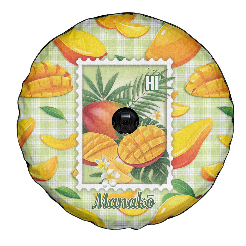 Aloha Hawaii Manako Palaka Motifs Spare Tire Cover Hawaiian Mango Stylized Stamp LT14 - Polynesian Pride