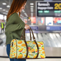 Aloha Hawaii Manako Palaka Motifs Travel Bag Hawaiian Mango Stylized Stamp LT14 - Polynesian Pride