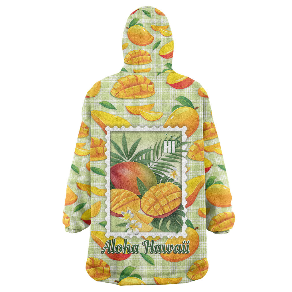 Aloha Hawaii Manako Palaka Motifs Wearable Blanket Hoodie Hawaiian Mango Stylized Stamp LT14 - Polynesian Pride