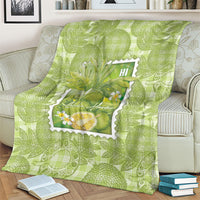 Aloha Hawaii Ulu Palaka Motifs Blanket Hawaiian Breadfruit Stylized Stamp LT14 - Polynesian Pride