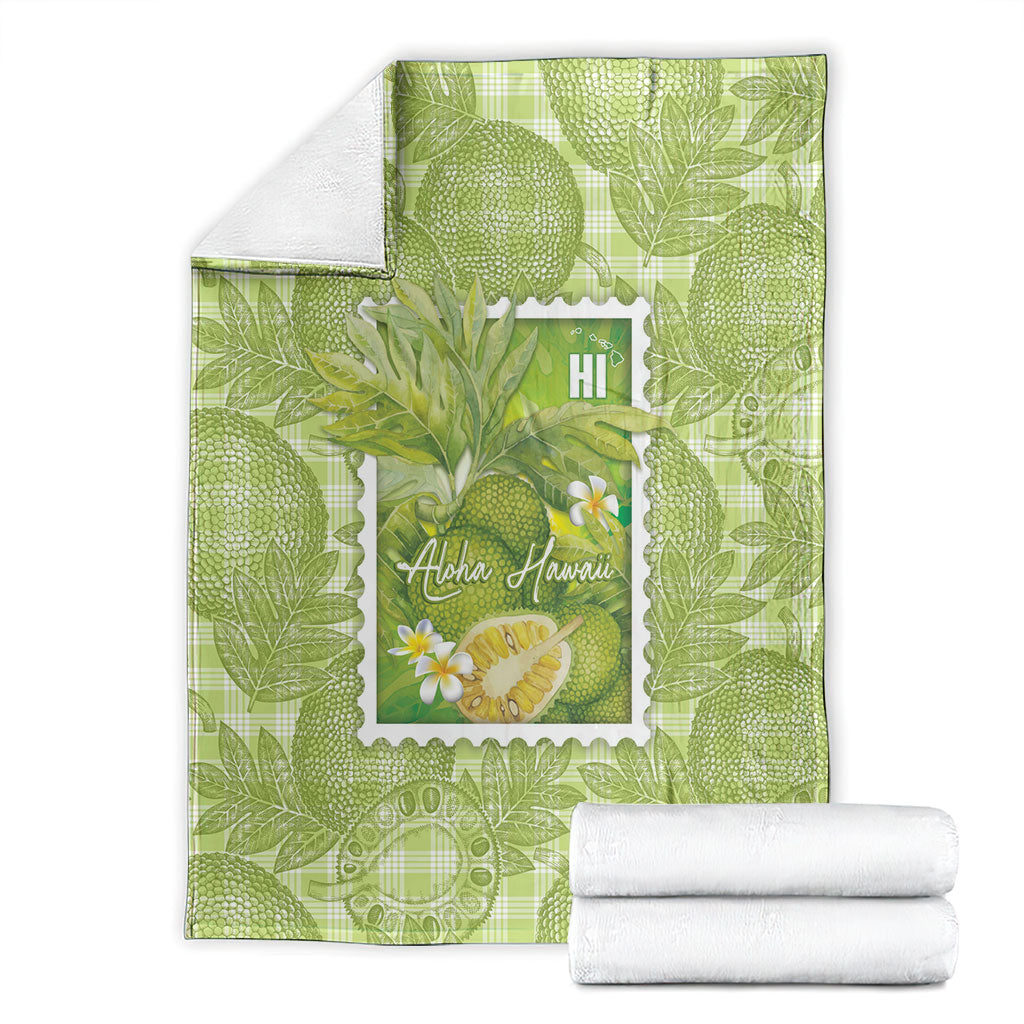 Aloha Hawaii Ulu Palaka Motifs Blanket Hawaiian Breadfruit Stylized Stamp LT14 - Polynesian Pride