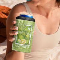 Aloha Hawaii Ulu Palaka Motifs 4 in 1 Can Cooler Tumbler Hawaiian Breadfruit Stylized Stamp LT14 - Polynesian Pride
