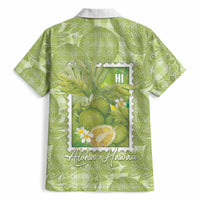 Aloha Hawaii Ulu Palaka Motifs Hawaiian Shirt Hawaiian Breadfruit Stylized Stamp LT14 - Polynesian Pride