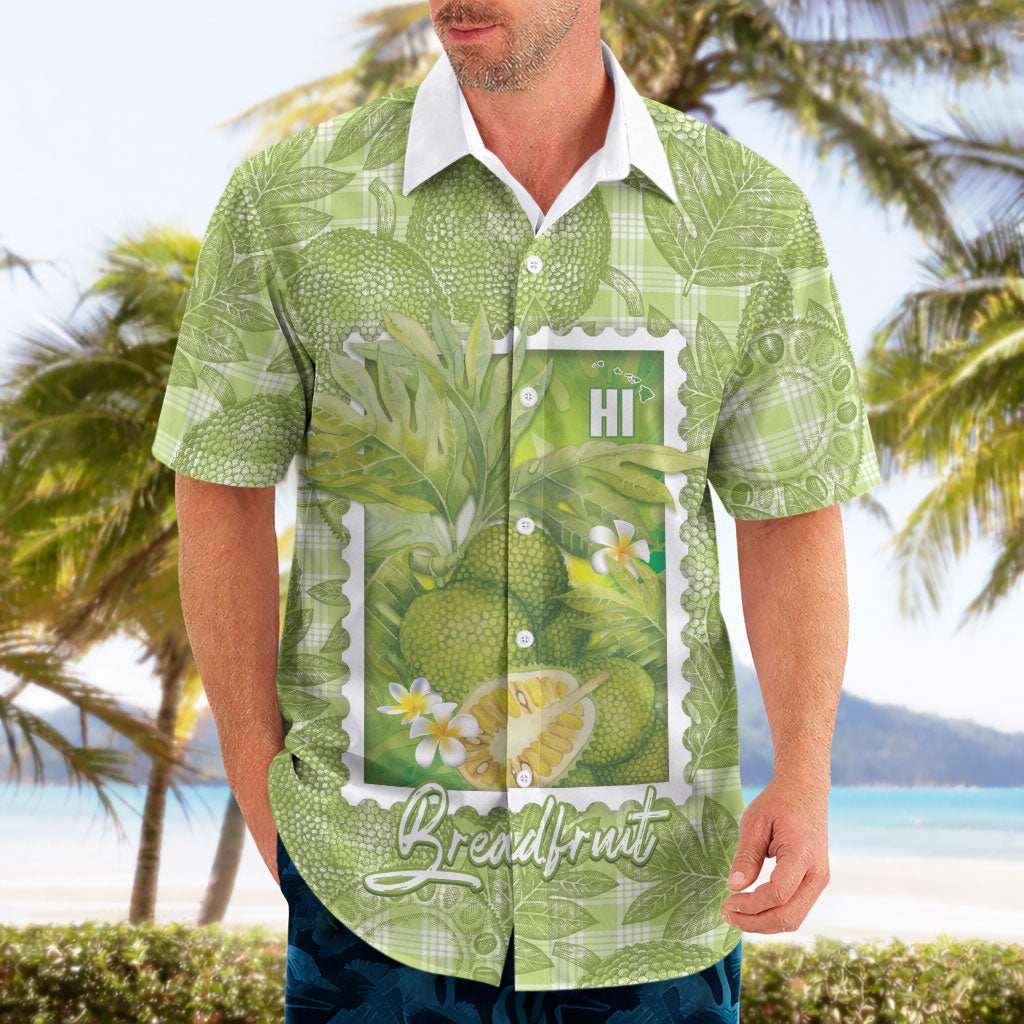 Aloha Hawaii Ulu Palaka Motifs Hawaiian Shirt Hawaiian Breadfruit Stylized Stamp LT14 - Polynesian Pride