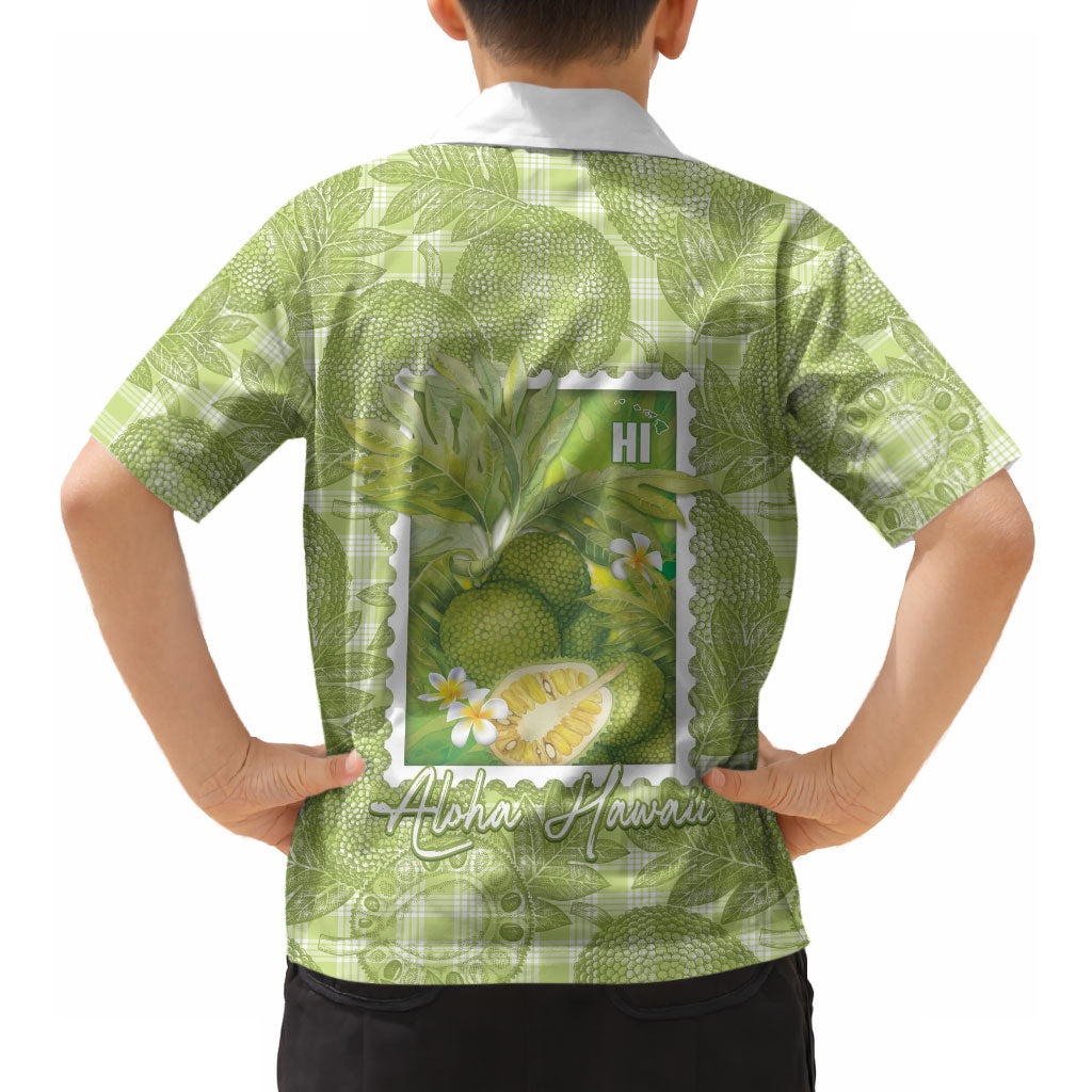 Aloha Hawaii Ulu Palaka Motifs Hawaiian Shirt Hawaiian Breadfruit Stylized Stamp LT14 - Polynesian Pride
