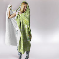 Aloha Hawaii Ulu Palaka Motifs Hooded Blanket Hawaiian Breadfruit Stylized Stamp LT14 - Polynesian Pride