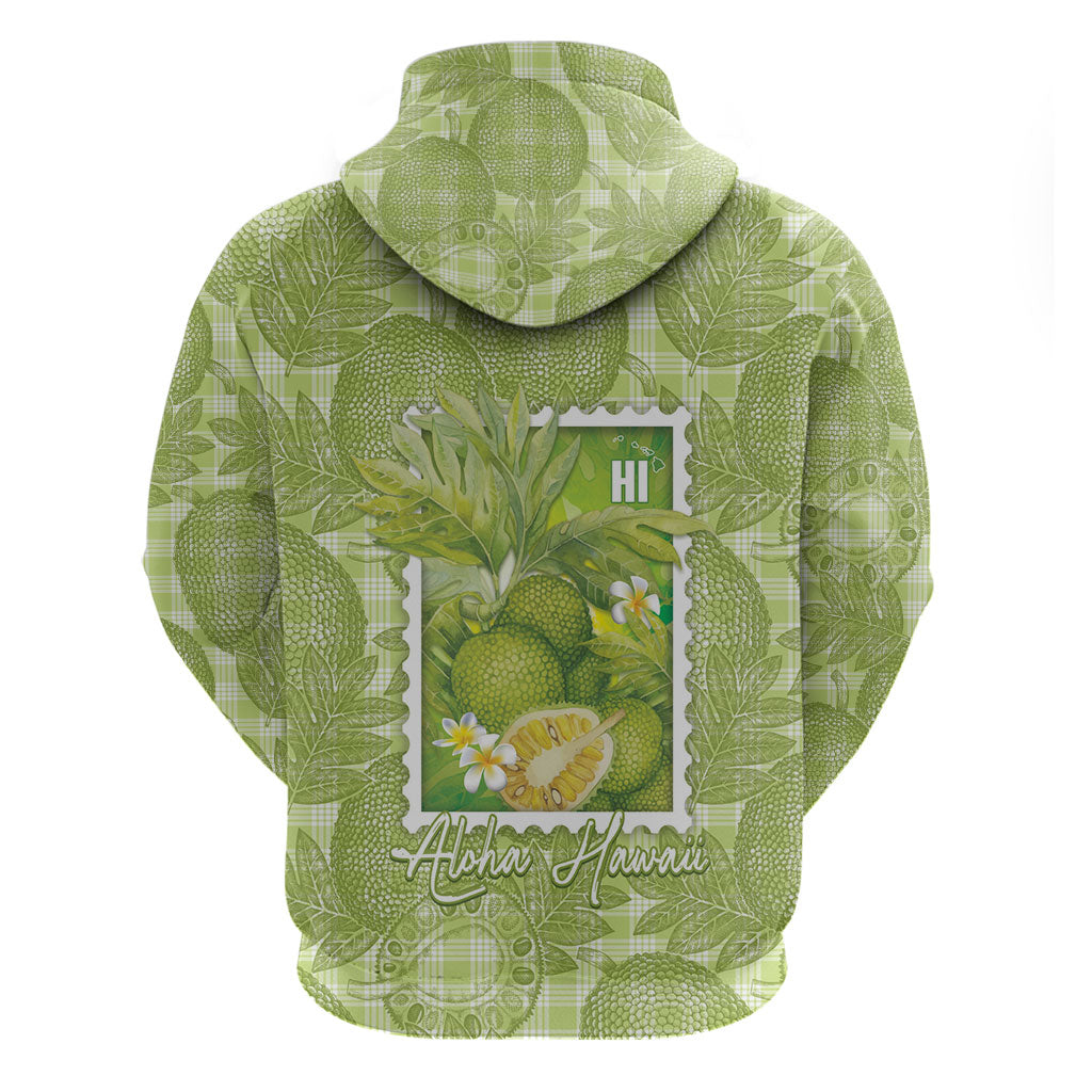 Aloha Hawaii Ulu Palaka Motifs Hoodie Hawaiian Breadfruit Stylized Stamp LT14 - Polynesian Pride