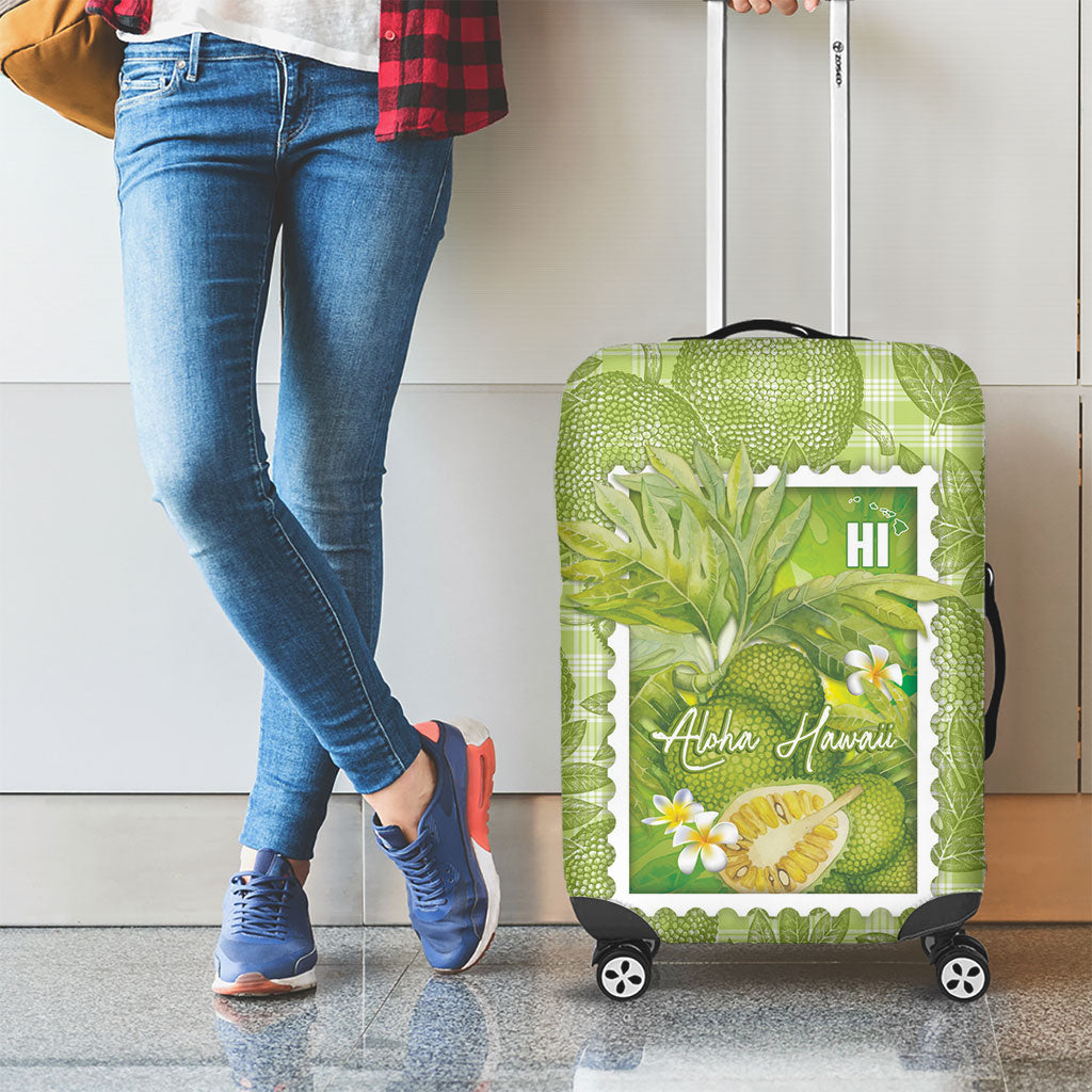 Aloha Hawaii Ulu Palaka Motifs Luggage Cover Hawaiian Breadfruit Stylized Stamp LT14 - Polynesian Pride