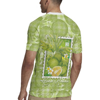 Aloha Hawaii Ulu Palaka Motifs Rugby Jersey Hawaiian Breadfruit Stylized Stamp LT14 - Polynesian Pride