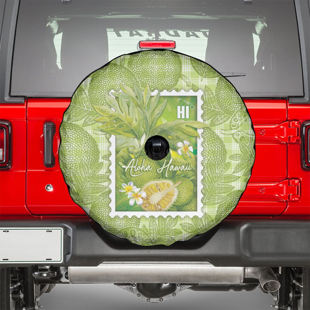 Aloha Hawaii Ulu Palaka Motifs Spare Tire Cover Hawaiian Breadfruit Stylized Stamp LT14 - Polynesian Pride