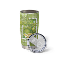 Aloha Hawaii Ulu Palaka Motifs Tumbler Cup Hawaiian Breadfruit Stylized Stamp LT14 - Polynesian Pride