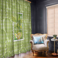 Aloha Hawaii Ulu Palaka Motifs Window Curtain Hawaiian Breadfruit Stylized Stamp LT14 - Polynesian Pride