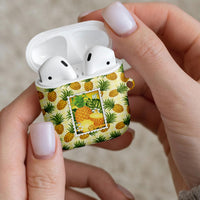Aloha Hawaii Hala Kahiki Palaka Motifs AirPods Case Hawaiian Pineapple Stylized Stamp LT14 - Polynesian Pride