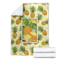 Aloha Hawaii Hala Kahiki Palaka Motifs Blanket Hawaiian Pineapple Stylized Stamp LT14 - Polynesian Pride