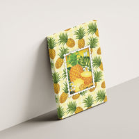 Aloha Hawaii Hala Kahiki Palaka Motifs Canvas Wall Art Hawaiian Pineapple Stylized Stamp LT14 - Polynesian Pride