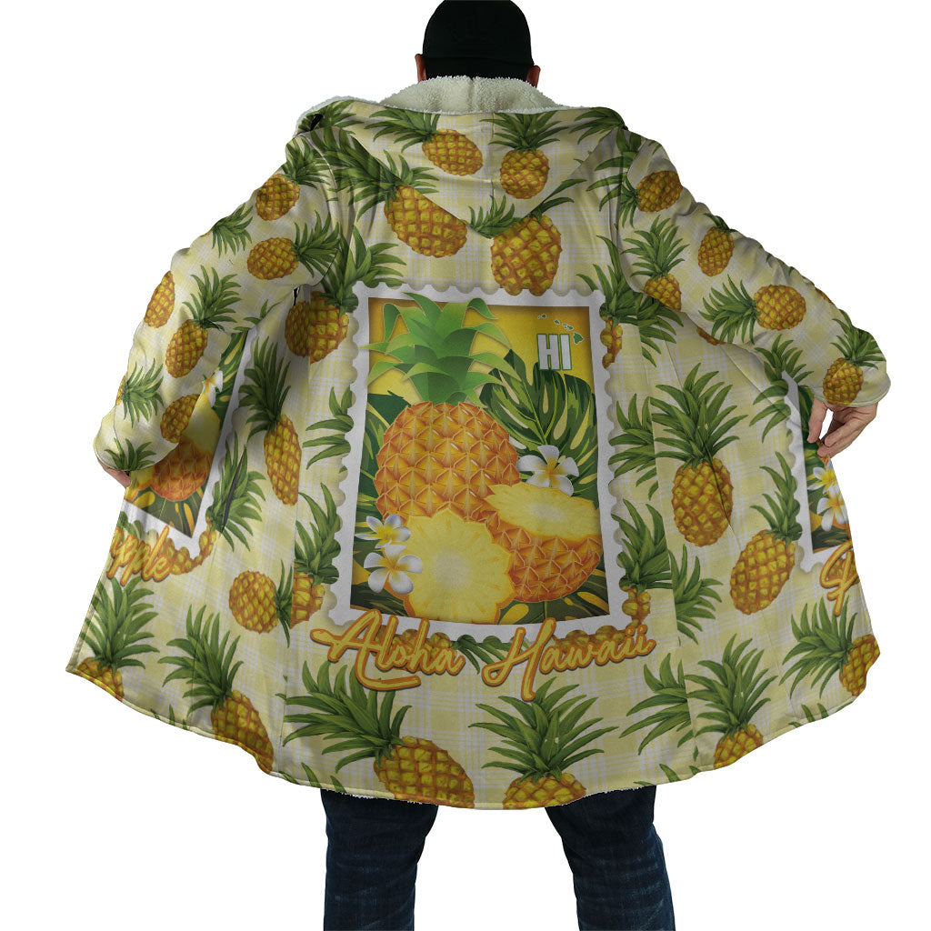 Aloha Hawaii Hala Kahiki Palaka Motifs Cloak Hawaiian Pineapple Stylized Stamp LT14 - Polynesian Pride
