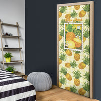 Aloha Hawaii Hala Kahiki Palaka Motifs Door Cover Hawaiian Pineapple Stylized Stamp LT14 - Polynesian Pride