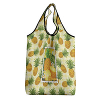 Aloha Hawaii Hala Kahiki Palaka Motifs Grocery Bag Hawaiian Pineapple Stylized Stamp LT14 - Polynesian Pride