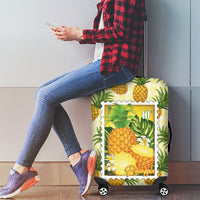 Aloha Hawaii Hala Kahiki Palaka Motifs Luggage Cover Hawaiian Pineapple Stylized Stamp LT14 - Polynesian Pride
