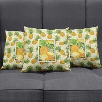Aloha Hawaii Hala Kahiki Palaka Motifs Pillow Cover Hawaiian Pineapple Stylized Stamp LT14 - Polynesian Pride