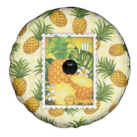 Aloha Hawaii Hala Kahiki Palaka Motifs Spare Tire Cover Hawaiian Pineapple Stylized Stamp LT14 - Polynesian Pride