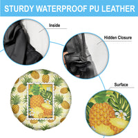 Aloha Hawaii Hala Kahiki Palaka Motifs Spare Tire Cover Hawaiian Pineapple Stylized Stamp LT14 - Polynesian Pride