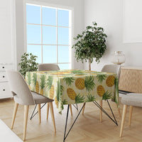 Aloha Hawaii Hala Kahiki Palaka Motifs Tablecloth Hawaiian Pineapple Stylized Stamp LT14 - Polynesian Pride