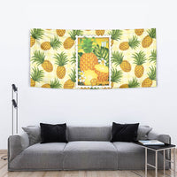 Aloha Hawaii Hala Kahiki Palaka Motifs Tapestry Hawaiian Pineapple Stylized Stamp LT14 - Polynesian Pride