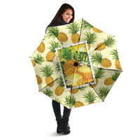 Aloha Hawaii Hala Kahiki Palaka Motifs Umbrella Hawaiian Pineapple Stylized Stamp LT14 - Polynesian Pride