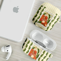 Aloha Hawaii Rambutan Palaka Motifs AirPods Case Hawaiian Fruit Stylized Stamp LT14 - Polynesian Pride